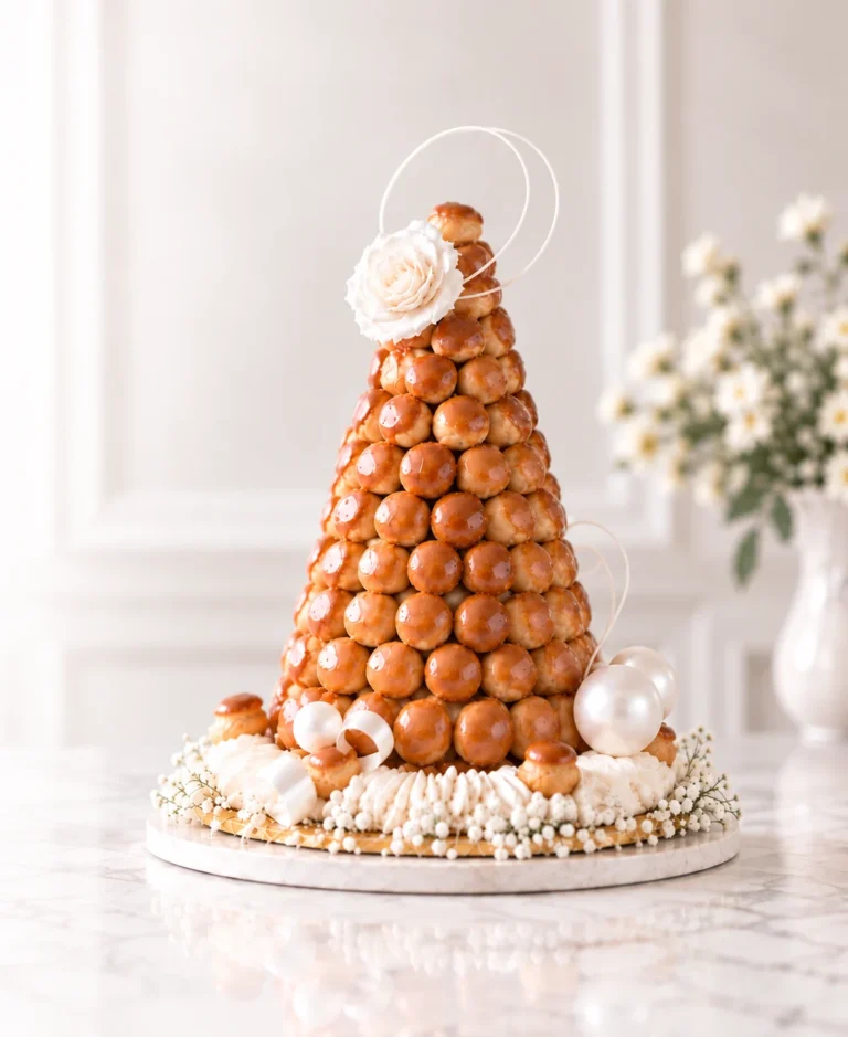 Traditional croquemboche - piece montée - pilled sugar